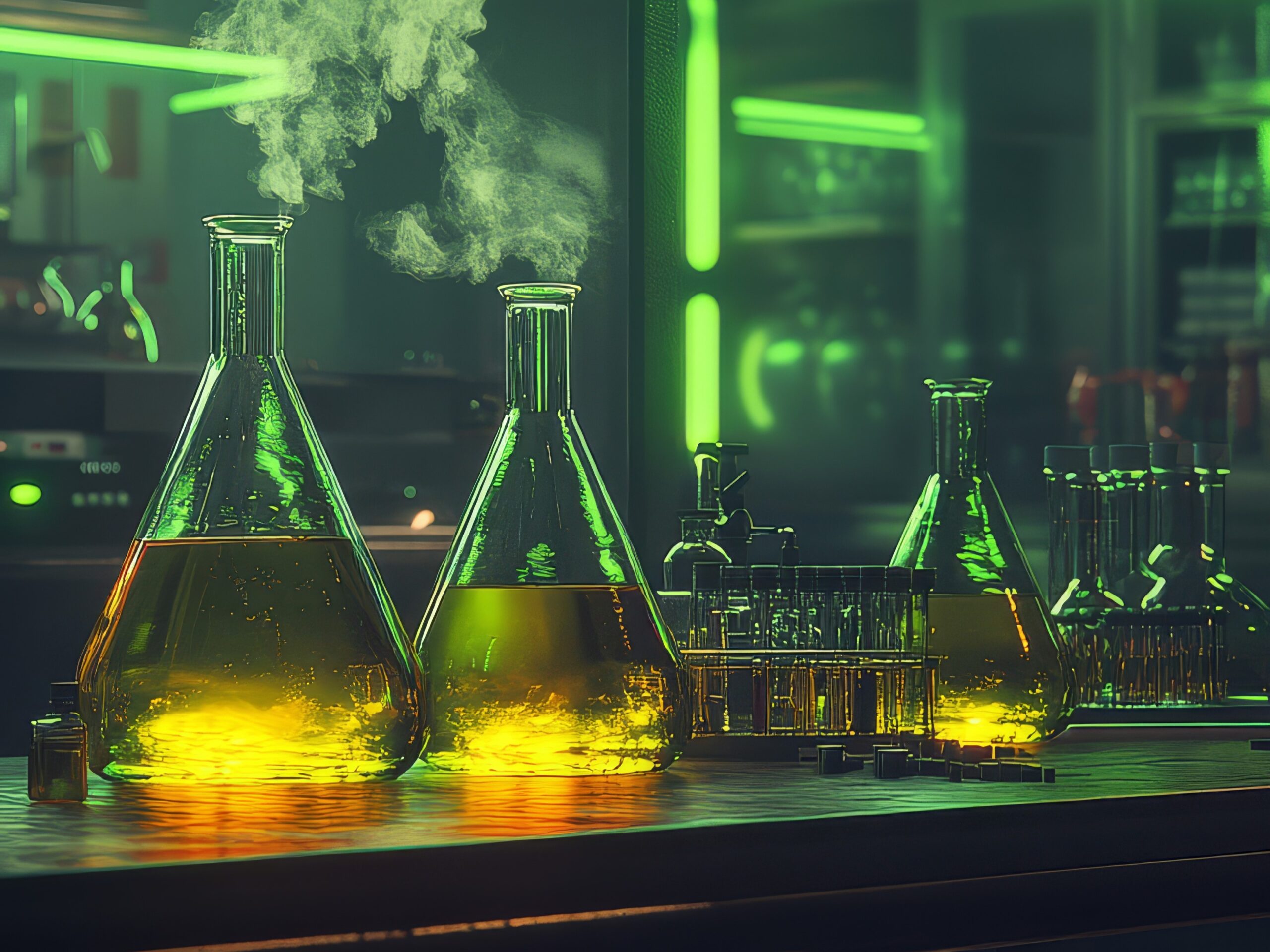laboratory-equipment-with-neon-lights 2